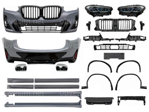 Рестайлінг комплект обвісу M paket LCI 2022+ для BMW X4 G02 2018-2021