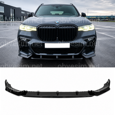 Накладка переднього бампера Paradigm BMW X7 G07 2019-2022, чорний глянець