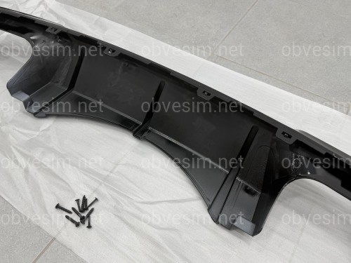 Накладки дифузора заднього бампера для BMW X5M F85 2014-2018 ABS пластик, чорний глянець