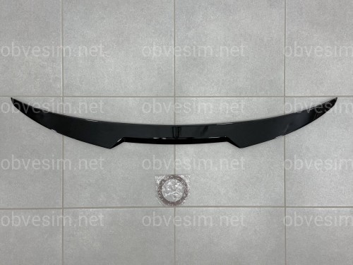 Спойлер ліп стиль M4 для Audi A3 2013-2020 ABS пластик, колір чорний глянець