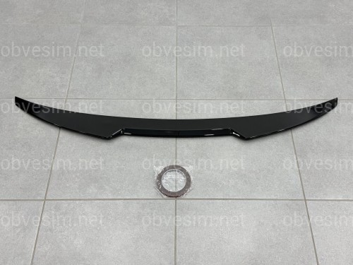Спойлер ліп стиль M4 для Audi A3 2013-2020 ABS пластик, колір чорний глянець
