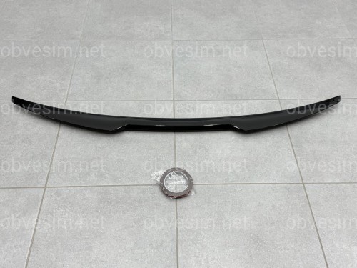 Спойлер ліп стиль M4 для Audi A4 B8 2008-2016 ABS пластик, колір чорний глянець