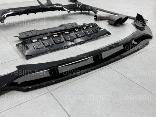 Комплект обвісу M-Performance (юбка, дифузор, леза, спойлер, труби) для BMW X3 G01 2018-2021, колір чорний глянець