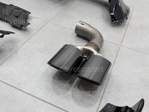 Комплект обвісу M-Performance (юбка, дифузор, леза, спойлер, труби) для BMW X3 G01 2018-2021, колір чорний глянець