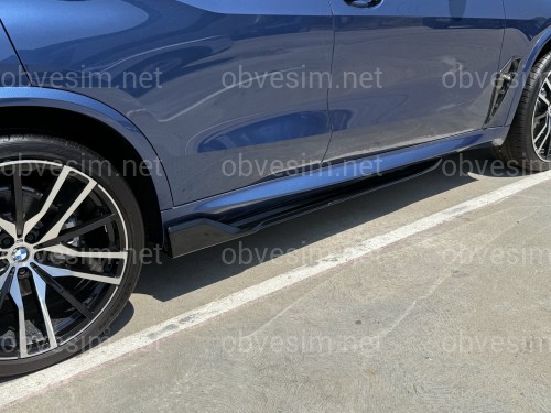 Леза під пороги M-Perfomance BMW X5 G05 F95 2018 - 2шт. ABS пластик, колір чорний глянець