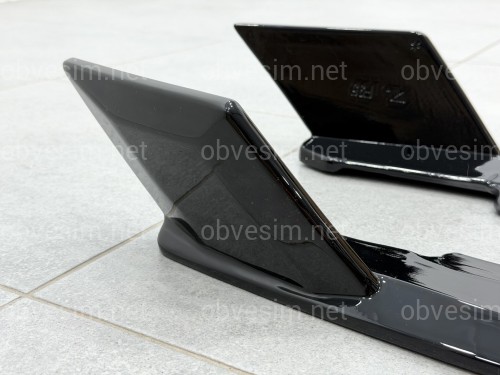 Плавники заднього бампера для X5 G05 X5M F95 2018+, ABS пластик, чорний глянець