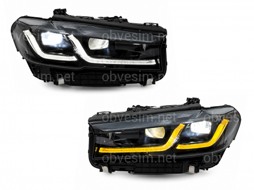 Фари Shadow Line 2 РЕЖИМА ДХВ LCI 2020+ для BMW G30 / G31 2016-2020 З заміною бампера