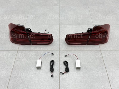 Задні LED ліхтарі стиль CSL для BMW 3 series F30 2012-2018 червоні, комплект 4шт.