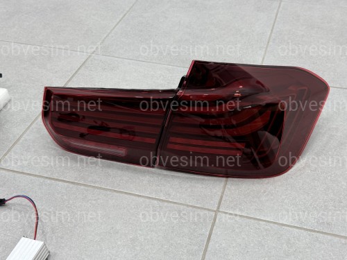 Задні LED ліхтарі стиль CSL для BMW 3 series F30 2012-2018 червоні, комплект 4шт.