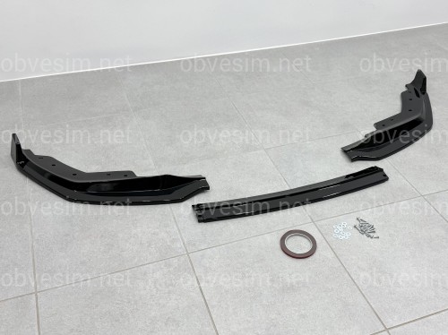 Накладка переднього бампера M-Performance BMW 3 series G20 G21 2018-2022 ABS пластик, колір чорний глянець