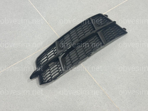 Решітка в бампер ліва BLACK S Line - AUDI A6 (С7 рест.) 4G0807681AN