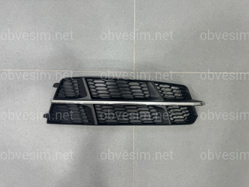 Решітка в бампер ПРАВА CHROME S Line - AUDI A6 С7 2015-2017 4G0807682AN / 4G0807648B