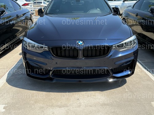 Юбка переднього бампера M4 CS для BMW 4 series F32 F33 F36 ABS пластик, чорний глянець