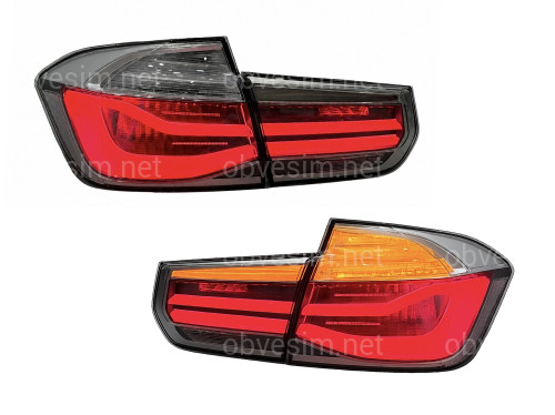 Задні LED ліхтарі рестайлінг для BMW 3 series F30 2012-2018 білі, комплект 4шт.