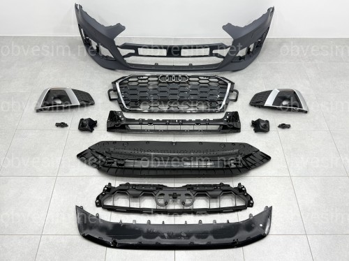 Бампер передній у зборі S-Line CHORME для Audi A5 B9 2020-