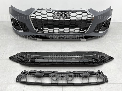 Бампер передній у зборі S-Line CHORME для Audi A5 B9 2020-