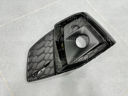 Решітка бампера ЛІВА S-Line Black 8W6807681TT94 для Audi A5 B9 2020-2025