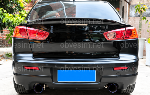 Спойлер ліп багажника Lancer X 2007-2015 ABS пластик, колір чорний глянець