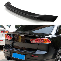 Спойлер ліп багажника Lancer X 2007-2015 ABS пластик, колір чорний глянець