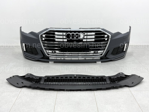 Бампер передній у зборі S-Line CHROME для Audi A6 C8 2018+