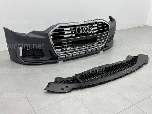 Бампер передній у зборі S-Line CHROME для Audi A6 C8 2018+