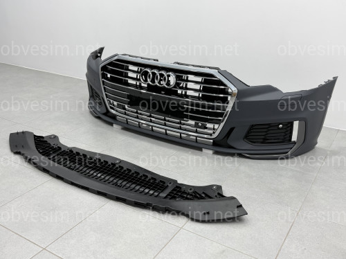 Бампер передній у зборі S-Line CHROME для Audi A6 C8 2018+