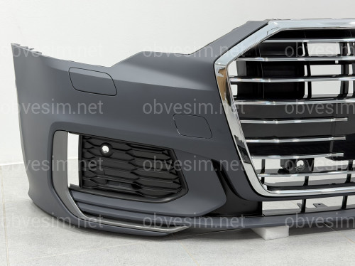 Бампер передній у зборі S-Line CHROME для Audi A6 C8 2018+