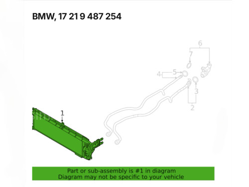17219487254 BMW Радіатор охолодження АКПП