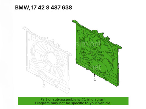 17428487638 BMW Дифузор з вентилятором 3.0 850W