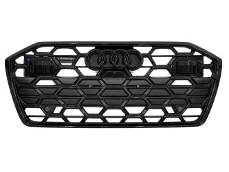 Решітка бампера S-line 2022+ BLACK 4K0853651T 3FZ для Audi A6 C8 2018+