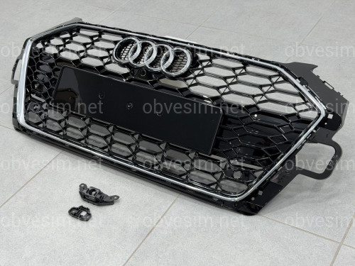 Решітка радіатора стиль RS4 для Audi A4 B9 2020-2024