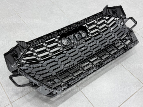 Решітка радіатора в стилі RS4 BLACK для Audi A4 2020-2023