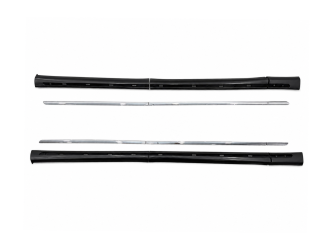 Накладки на пороги з хромом AMG EXTRALONG Mercedes-Benz Vito V-Class w447 2015- 2 зсувні двері