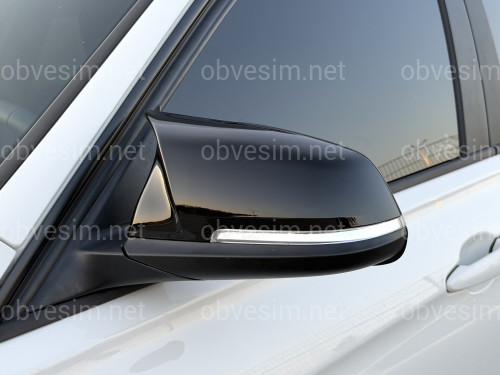 Кришки дзеркал для BMW 3 series F30 F31 2012-2018, чорний глянець