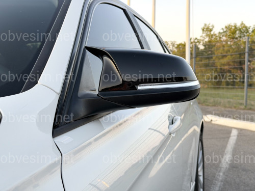 Кришки дзеркал для BMW 3 series F30 F31 2012-2018, чорний глянець