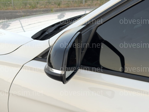 Кришки дзеркал для BMW 3 series F30 F31 2012-2018, чорний глянець