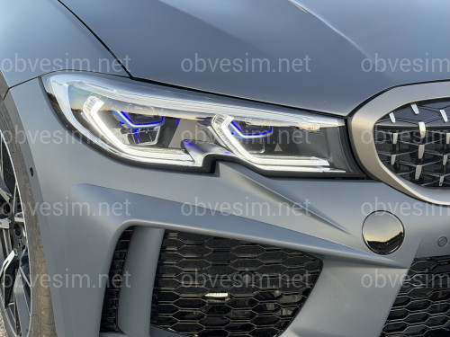 Фари Laser BMW 3 series G20 / G21 2018-2022, 2 РЕЖИМИ ДХО БІЛІ / ЖОВТІ
