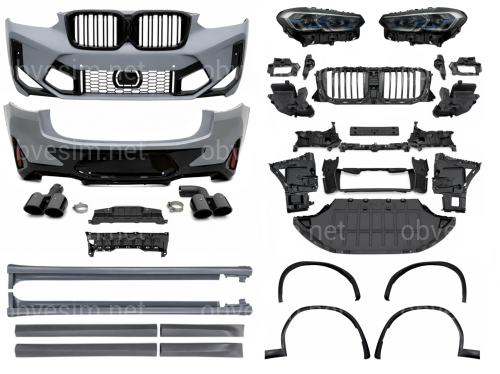 Рестайлінг комплект обвісу X4M F98 2022+ для BMW X4 G02 F98 2018-2021