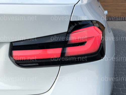 Задні LED ліхтарі стиль G30 для BMW 3 series F30 2012-2018 димчасті, комплект 4шт.
