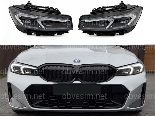 Фари LCI 2022+ рестайлінг Shadow Line для BMW G20/G21 2019-2022 2шт. із заміною бампера на 22+