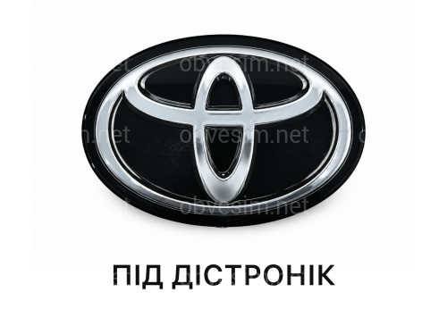 Емблема TOYOTA під ДІСТРОНІК під склом чорна 9097502124