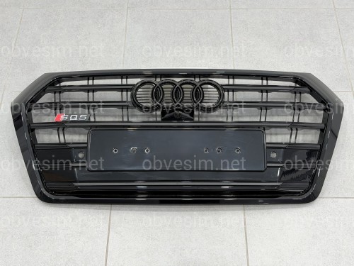 Решітка радіатора стиль SQ5 BLACK для Audi Q5 2017-2020