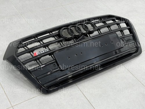 Решітка радіатора стиль SQ5 BLACK для Audi Q5 2017-2020