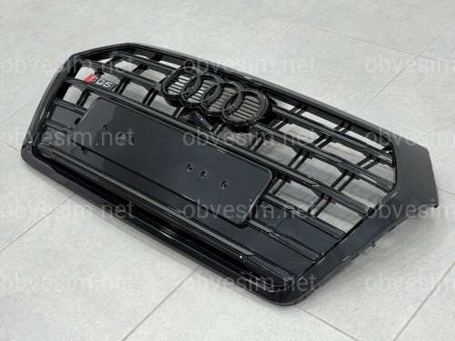 Решітка радіатора стиль SQ5 BLACK для Audi Q5 2017-2020
