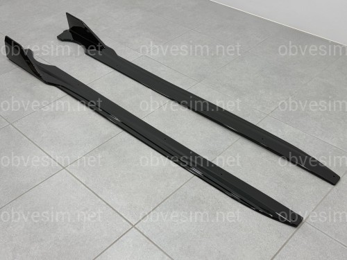 Леза під пороги M Paket BMW X7 G07 2019 2шт. чорний глянець, КОРОТКІ
