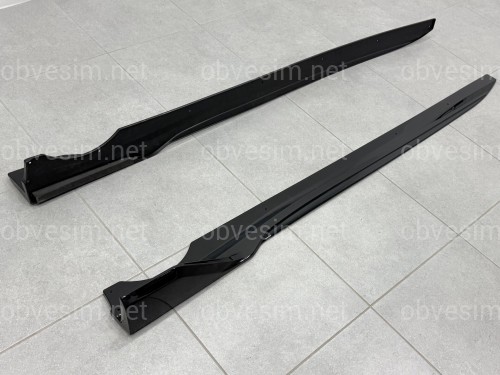Леза під пороги M Paket BMW X7 G07 2019 2шт. чорний глянець, КОРОТКІ