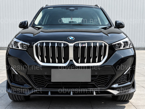 Комплект обвісу M- Performance (накладки бампера, леза, дифузор, спойлер, козирок, насадки) для BMW X1 U11 U12 2022-, колір чорний глянець