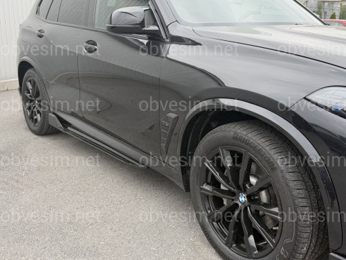 Леза під пороги M-Perfomance BMW X5 G05 F95 2018 - 2шт. ABS пластик, колір чорний глянець