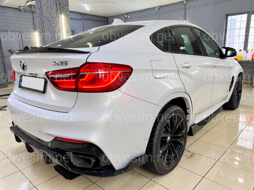 Леза під пороги M-Performance BMW X6 F16 X6M F86 2шт. ABS пластик, чорний глянець