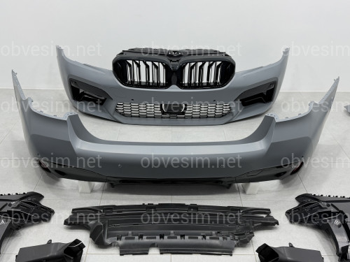 Комплект обвісу M5 F90 LCI BMW 5 series G30 2020+ (передній / задній бампер, пороги, насадки на труби, жалюзі, ніздрі)
